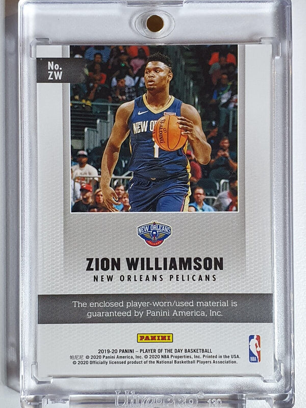 2019 Panini Zion Williamson Rookie #PATCH CRACKED ICE /99 Game Worn Jersey