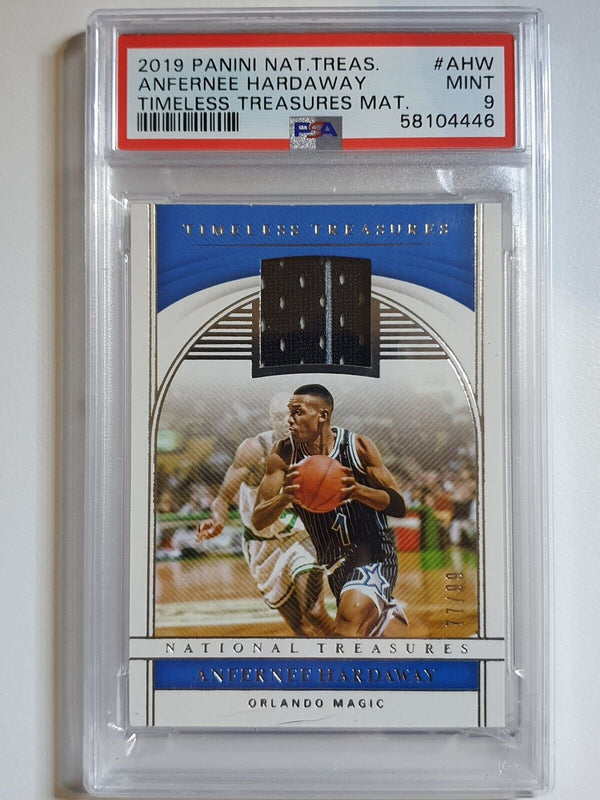 2019 National Treasures Anfernee Hardaway #PATCH /99 Worn Jersey - PSA 9 (POP 1)