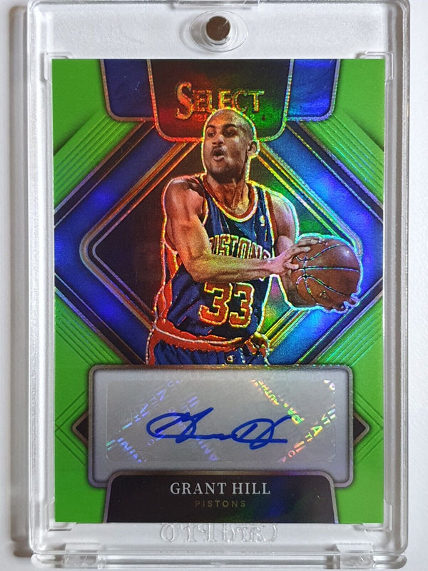 2021 Panini Select Grant Hill #AUTO NEON GREEN /99 Signatures - Ready to Grade