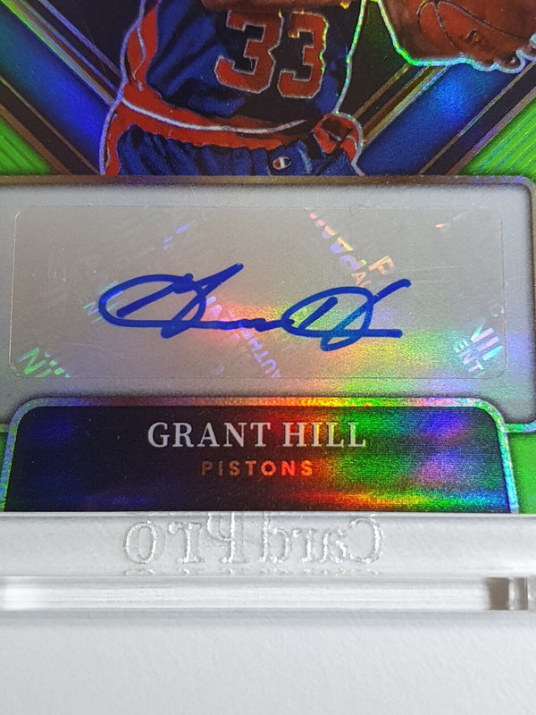 2021 Panini Select Grant Hill #AUTO NEON GREEN /99 Signatures - Ready to Grade