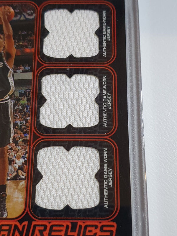 2006 Bowman Draft Picks & Stars Tim Duncan #PATCH /50 Game Worn Triple Jerseys