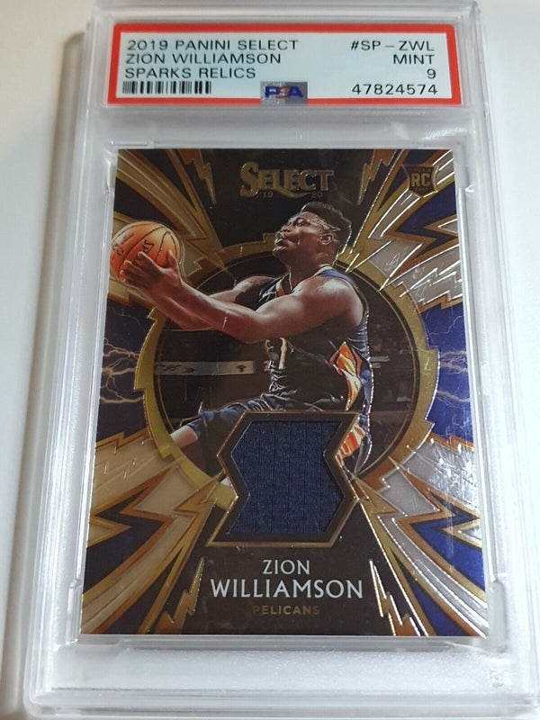 2020 Select Zion Williamson Rookie #PATCH SPARKS Jersey RC - PSA 9 (LOW POP}