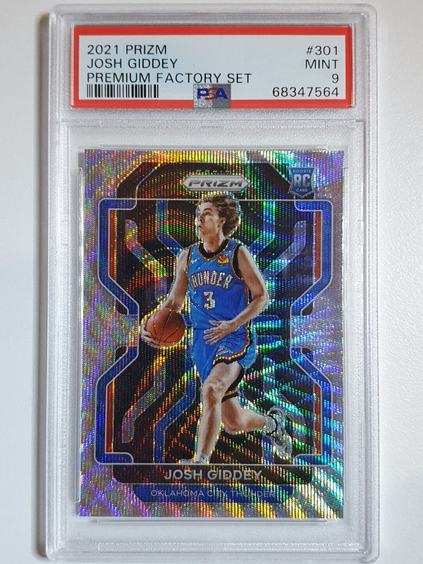 2021 Panini Prizm Josh Giddey Rookie #301 PREMIUM FACTORY SET - PSA 9 (LOW POP)