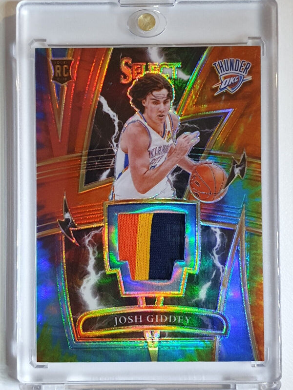 2021 Select Josh Giddey Rookie #PATCH TIE DYE /25 Prizm 3 Color Jersey - Rare