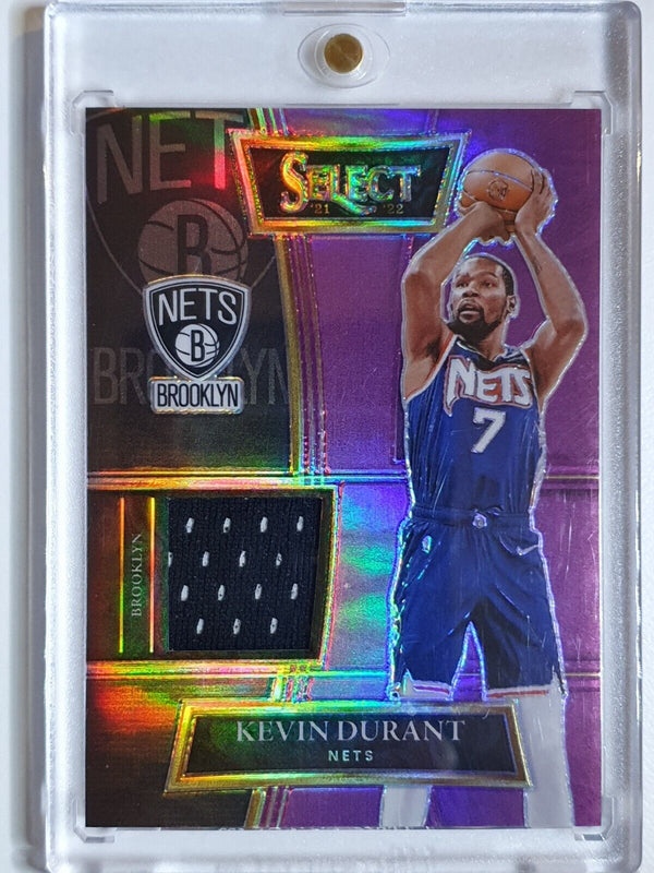 2021 Select Kevin Durant #PATCH PURPLE /99 Prizm Game Worn Jersey - Rare