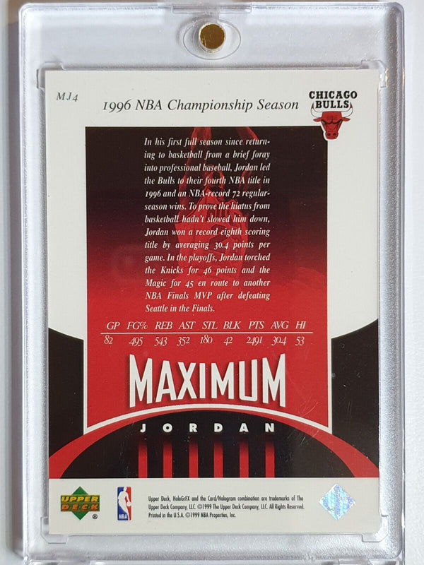1999 Upper Deck Michael Jordan #MJ4 HOLOGrFX Maximum MJ - Ready to Grade