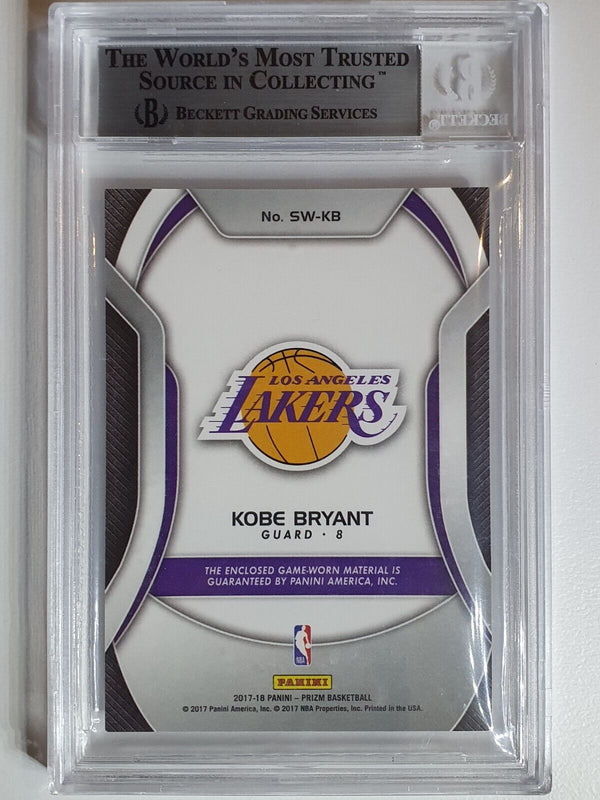 2017 Panini Prizm Kobe Bryant #PATCH Game Worn Jersey - BGS 9 (POP 6)