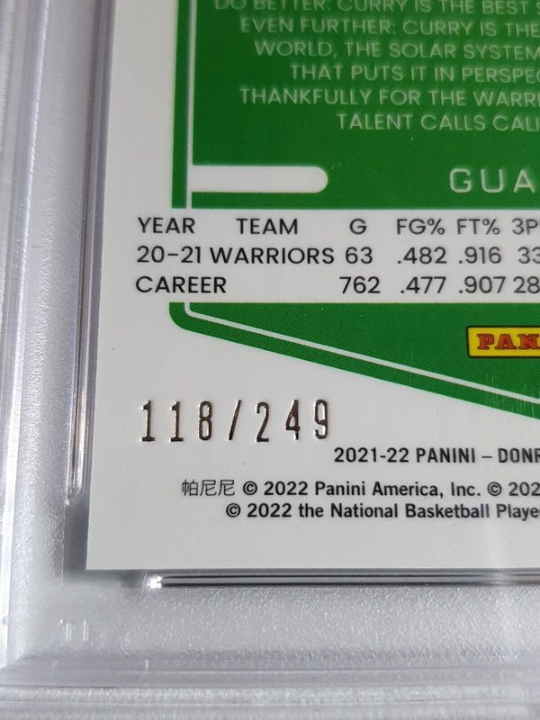 2021 Panini Optic Stephen Curry #128 Premium SCOPE Prizm /249 - PSA 9 (POP 13)