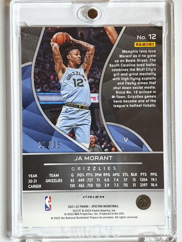 2021 Panini Spectra Ja Morant #12 ASTRAL /35 Prizm - Ready to Grade