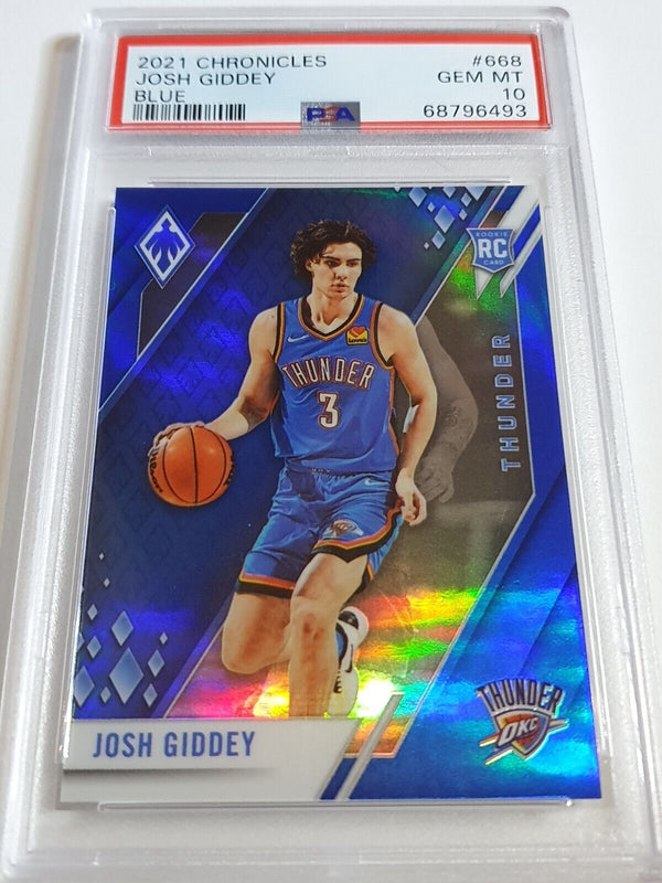 2021 Chronicles Josh Giddey Rookie #668 BLUE /99 Phoenix RC - PSA 10 (POP 3)