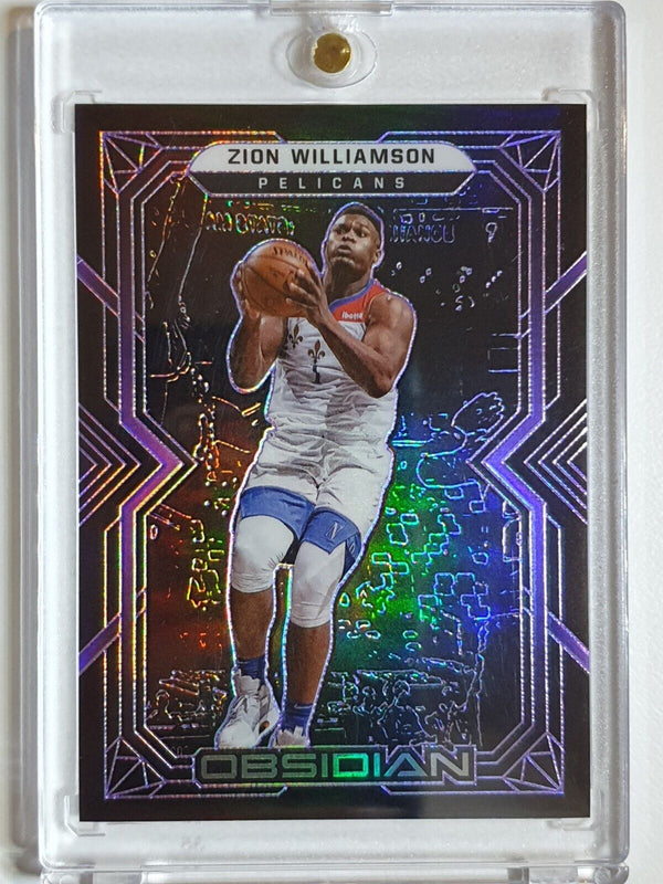 2021 Panini Obsidian Zion Williamson #72 ELECTRIC ETCH PURPLE /99 Holo - Rare