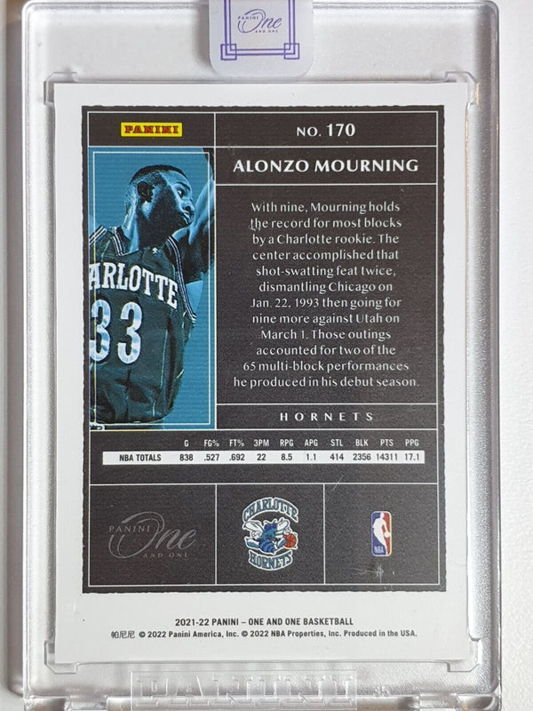 2021 Panini One and One Alonzo Mourning #170 HOLO /99 - Panini Sealed