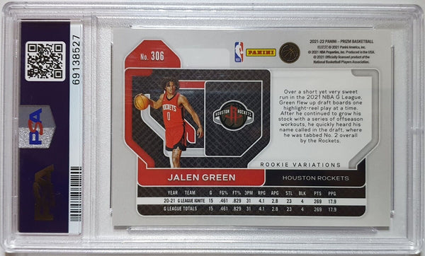 2021 Panini Prizm Jalen Green Rookie #306 Variation RC - PSA 9 (LOW POP)