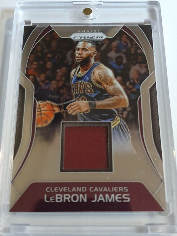 2017 Prizm Lebron James #PATCH Sensational Swatches Game Worn Jersey - Rare