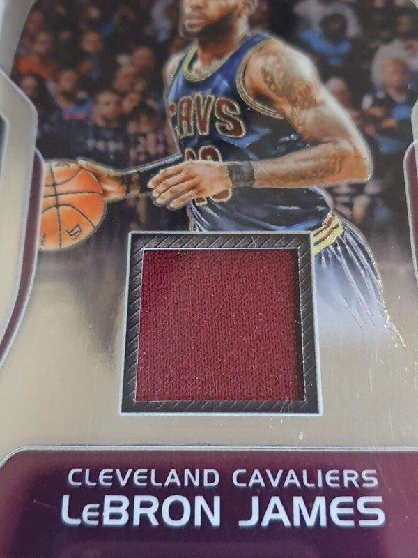 2017 Prizm Lebron James #PATCH Sensational Swatches Game Worn Jersey - Rare