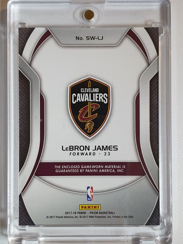 2017 Prizm Lebron James #PATCH Sensational Swatches Game Worn Jersey - Rare