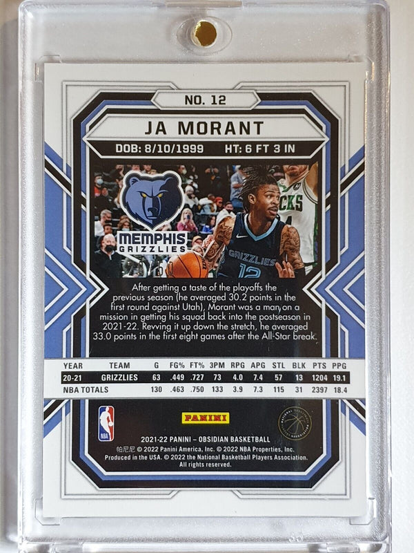 2021 Panini Obsidian Ja Morant #12 ORANGE /50 HOLO - Ready to Grade