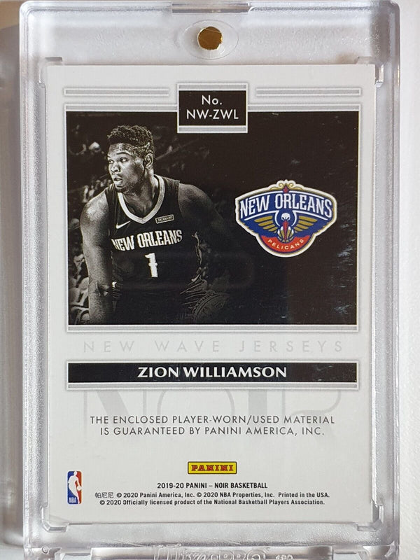 2019 Panini Noir Zion Williamson Rookie #PATCH /99 New Wave Worn Jersey - Rare