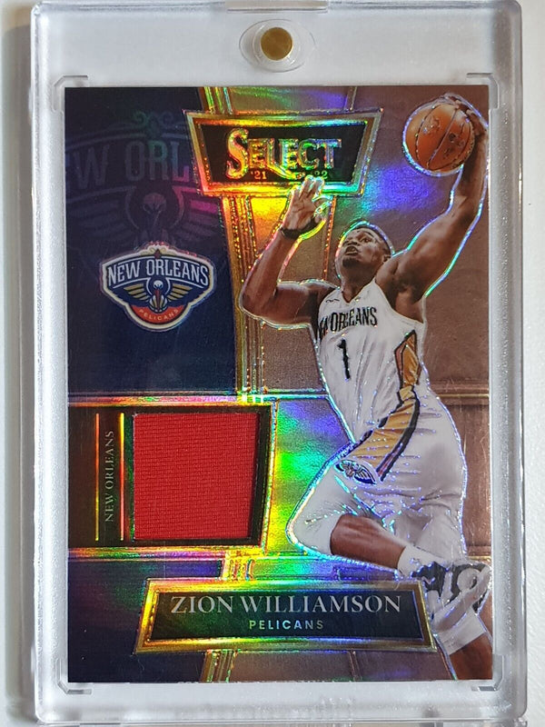 2021 Panini Select Zion Williamson #PATCH COPPER /49 Game Worn Jersey - Rare