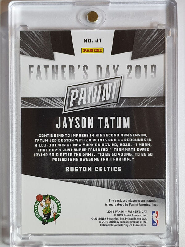 2019 Panini Father's Day Jayson Tatum #PATCH /99 Game Worn Jersey - Rare