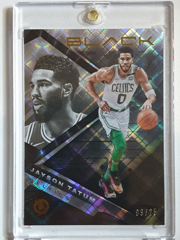 2021 Panini Black Jayson Tatum #12 DIAMOND AWE HOLO /25 - Ready to Grade