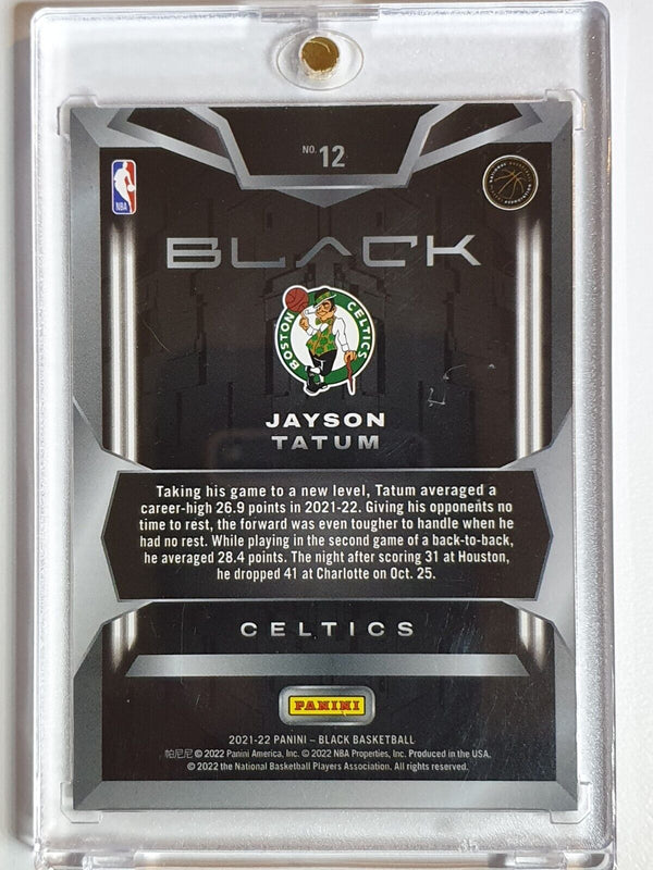 2021 Panini Black Jayson Tatum #12 DIAMOND AWE HOLO /25 - Ready to Grade