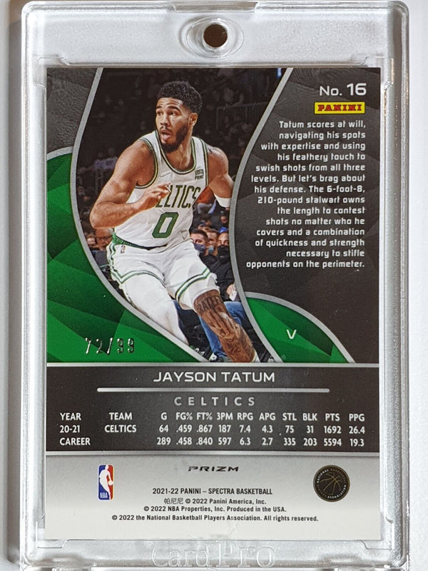 2021 Spectra Jayson Tatum #16 CELESTIAL Prizm /99 Variation - Ready to Grade