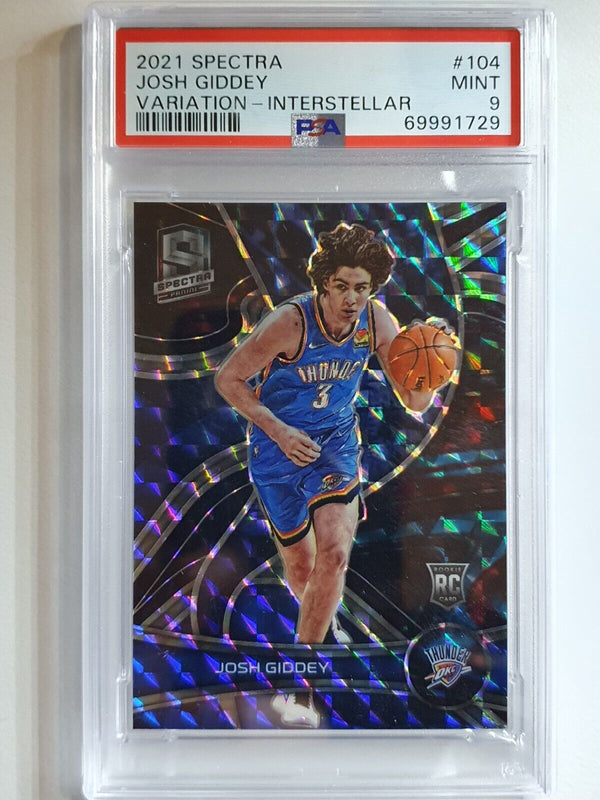 2021 Spectra Josh Giddey Rookie #104 Variation INTERSTELLAR /49 - PSA 9 (POP 1)