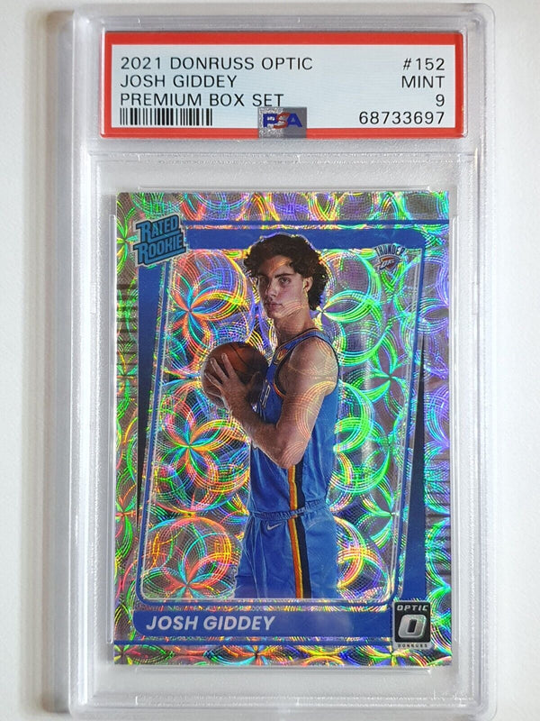 2021 Donruss Optic Josh Giddey Rookie #152 SCOPE Prizm /249 RC - PSA 9 (LOW POP)