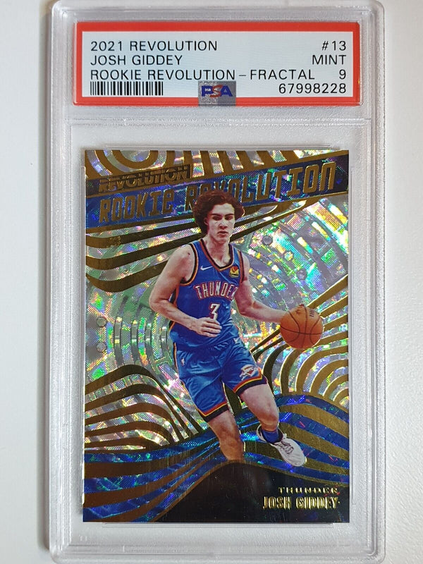 2021 Revolution Josh Giddey Rookie #13 FRACTAL RC - PSA 9 (POP 4)