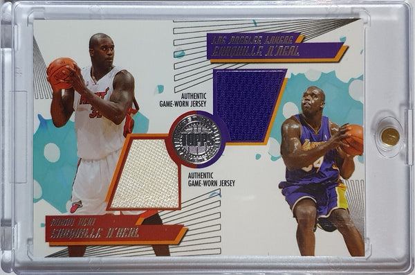 2005 Topps First Row Shaquille O'Neal #PATCH /140 Game Worn Dual Jersey - Rare