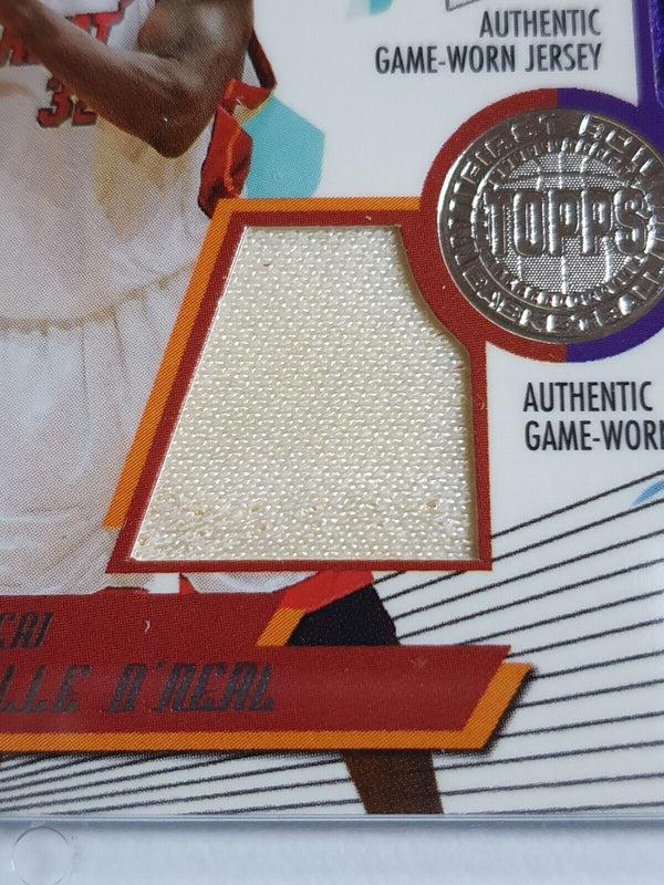 2005 Topps First Row Shaquille O'Neal #PATCH /140 Game Worn Dual Jersey - Rare