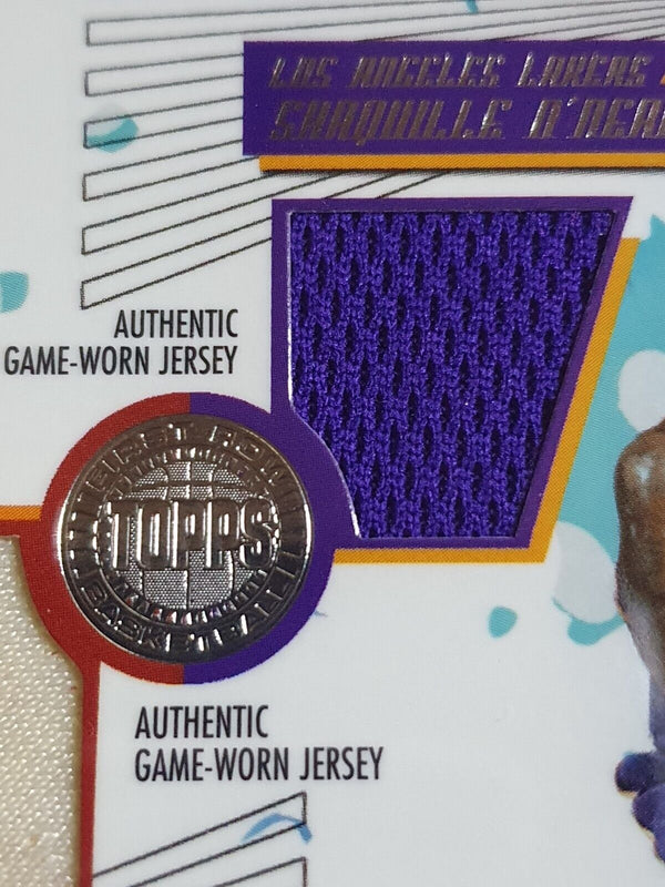 2005 Topps First Row Shaquille O'Neal #PATCH /140 Game Worn Dual Jersey - Rare
