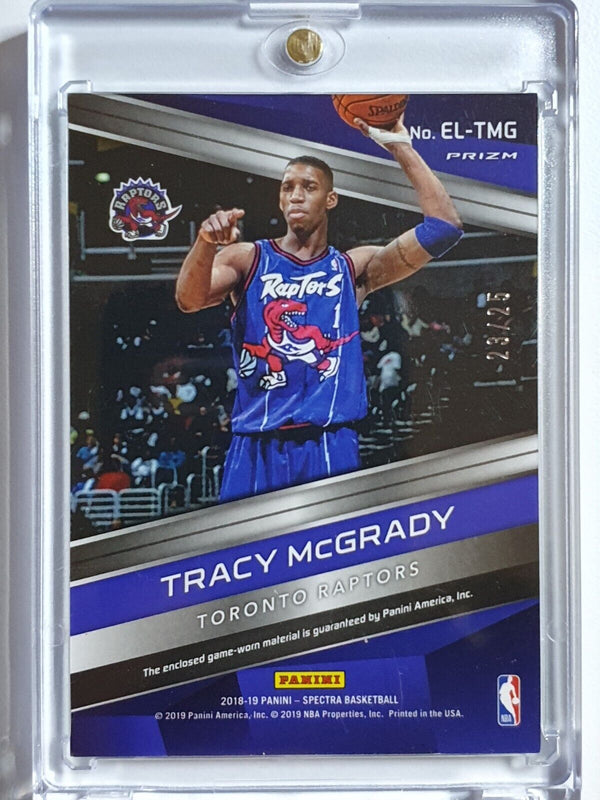 2018 Spectra Tracy McGrady #PATCH NEON GREEN /25 Game Worn Jersey - Rare