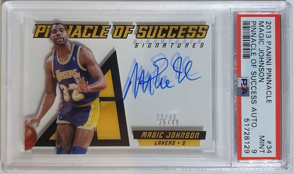 2013 Pinnacle Magic Johnson Auto ACETATE /49 Autograph - PSA 9 (POP 3)