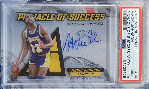 2013 Pinnacle Magic Johnson Auto ACETATE /49 Autograph - PSA 9 (POP 3)