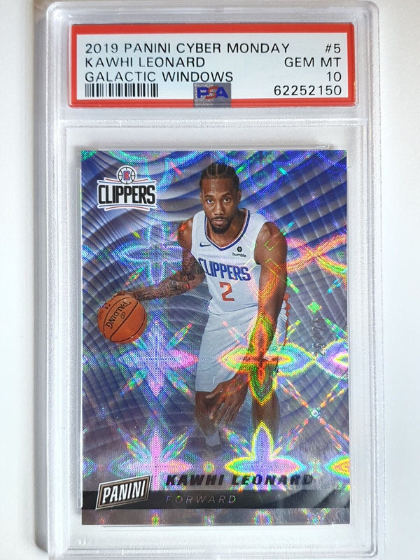 2019 Panini Kawhi Leonard #5 GALACTIC WINDOWS /25 Holo - PSA 10 (POP 3)