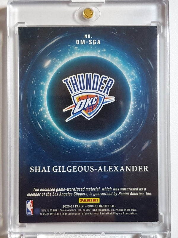 2020 Origins Shai Gilgeous-Alexande #PATCH /49 Game Worn Jersey - Rare