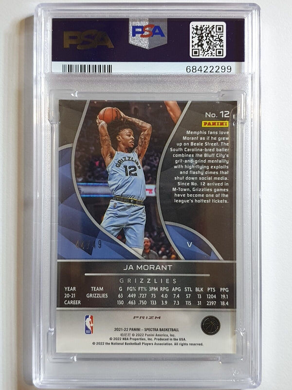 2021 Spectra Ja Morant #12 INTERSTELLAR /49 Variation Prizm - PSA 9 (POP 1)