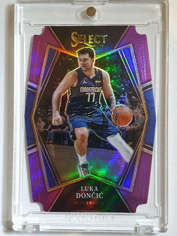 2021 Panini Select Luka Doncic #117 PURPLE HOLO /99 Die-Cut - Ready to Grade