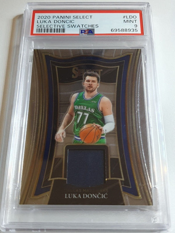 2020 Select Luka Doncic #PATCH Game Worn Jersey Swatch - PSA 9 (POP 3)