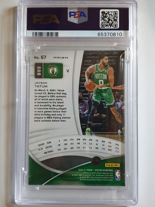 2020 Spectra Jayson Tatum #67 VARIATION CELESTIAL Prizm /99 - PSA 9 (POP 1)