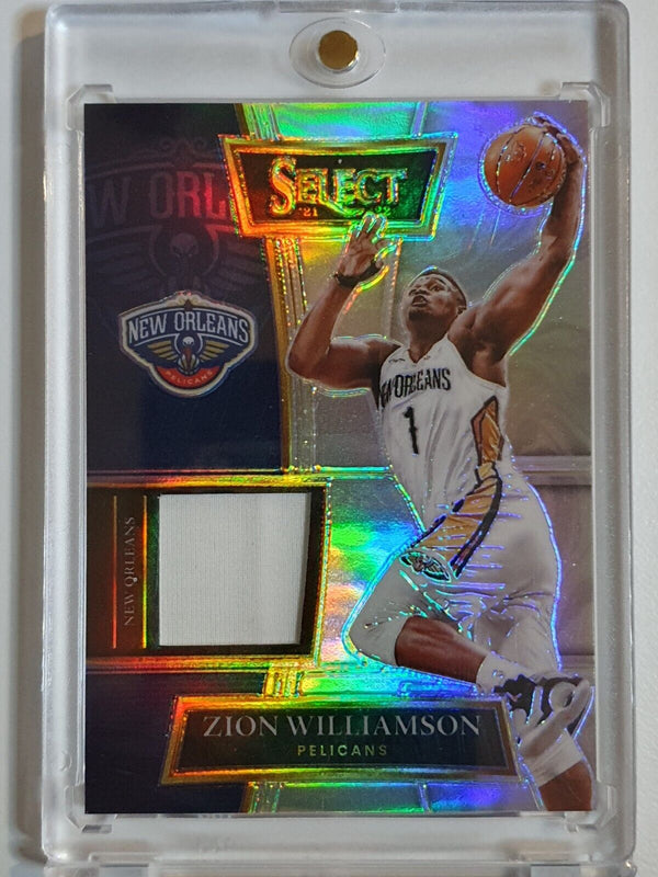 2021 Panini Select Zion Wiliamson #PATCH SILVER Prizm Game Worn Jersey - Rare