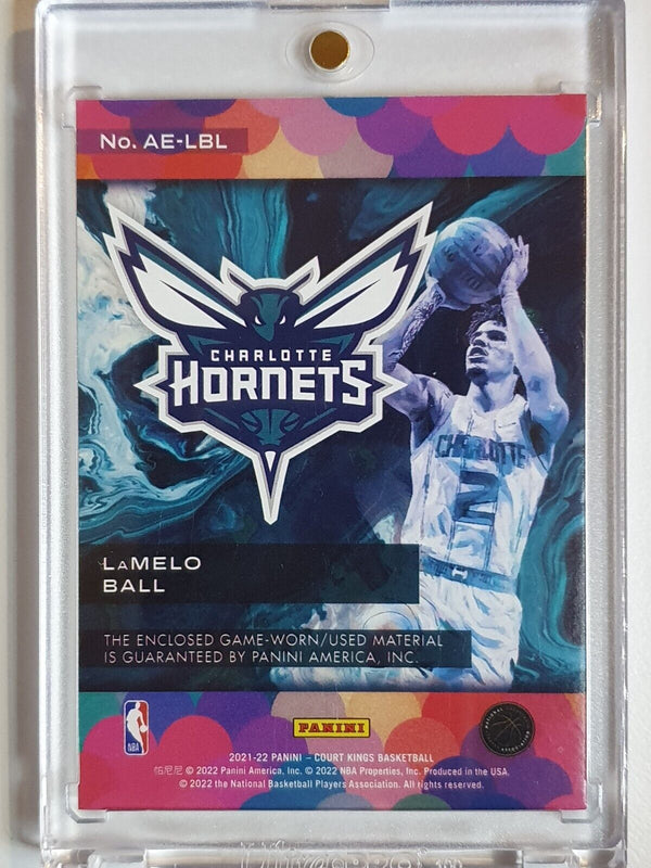 2021 Panini Court Kings LaMelo Ball #PATCH Game Worn 2 Color Jersey - Rare