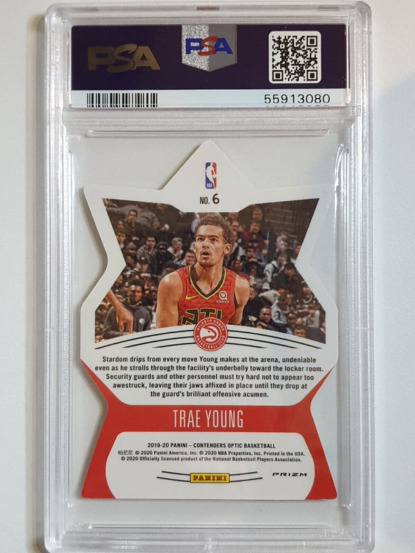 2019 Contenders Optic Trae Young RED CRACKED ICE Die-Cut - PSA 9 (POP 5)