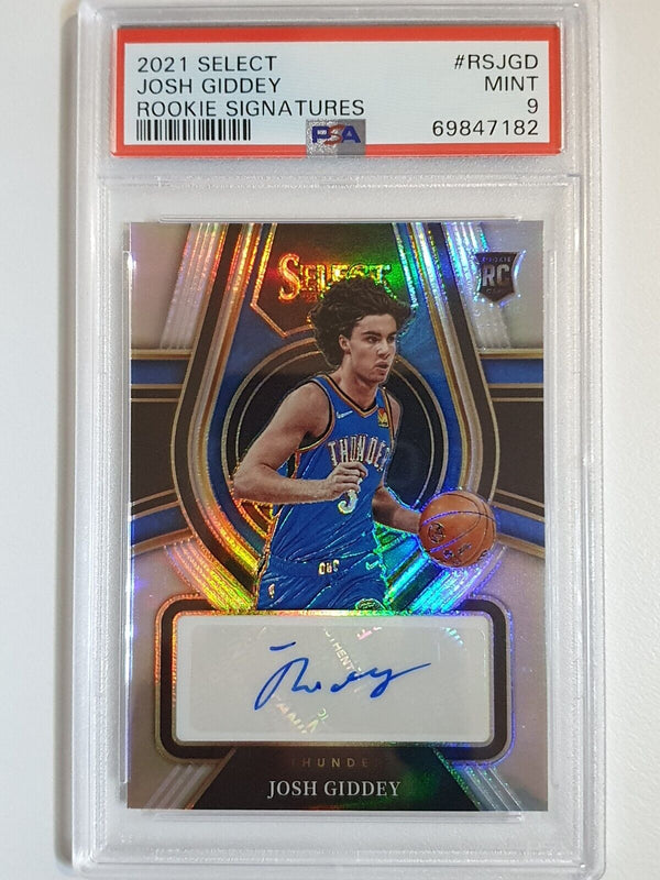 2021 Select Josh Giddey AUTO SILVER /249 Rookie Signatures - PSA 9 (POP 6)