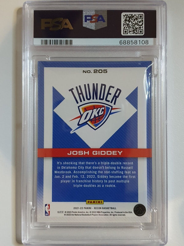 2021 Panini Recon Josh Giddey Rookie #205 - PSA 10 (POP 5)
