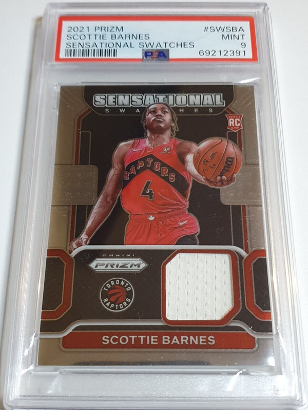 2021 Prizm Scottie Barnes Rookie #PATCH Sensational Swatches - PSA 9 (POP 4)