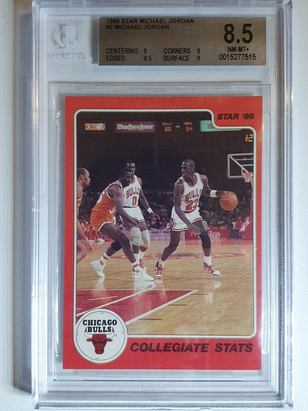 1986 Star Michael Jordan #2 Collegiate Stats - BGS 8.5 (LOW POP)