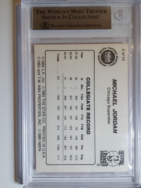 1986 Star Michael Jordan #2 Collegiate Stats - BGS 8.5 (LOW POP)